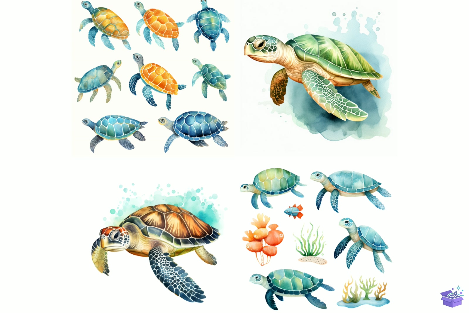 Sea Turtle Süblimasyon Baskı - DTF & Süblimasyon Baskı Tasarımı (SVG, DXF, EPS, PNG) - detaylı önizleme 5