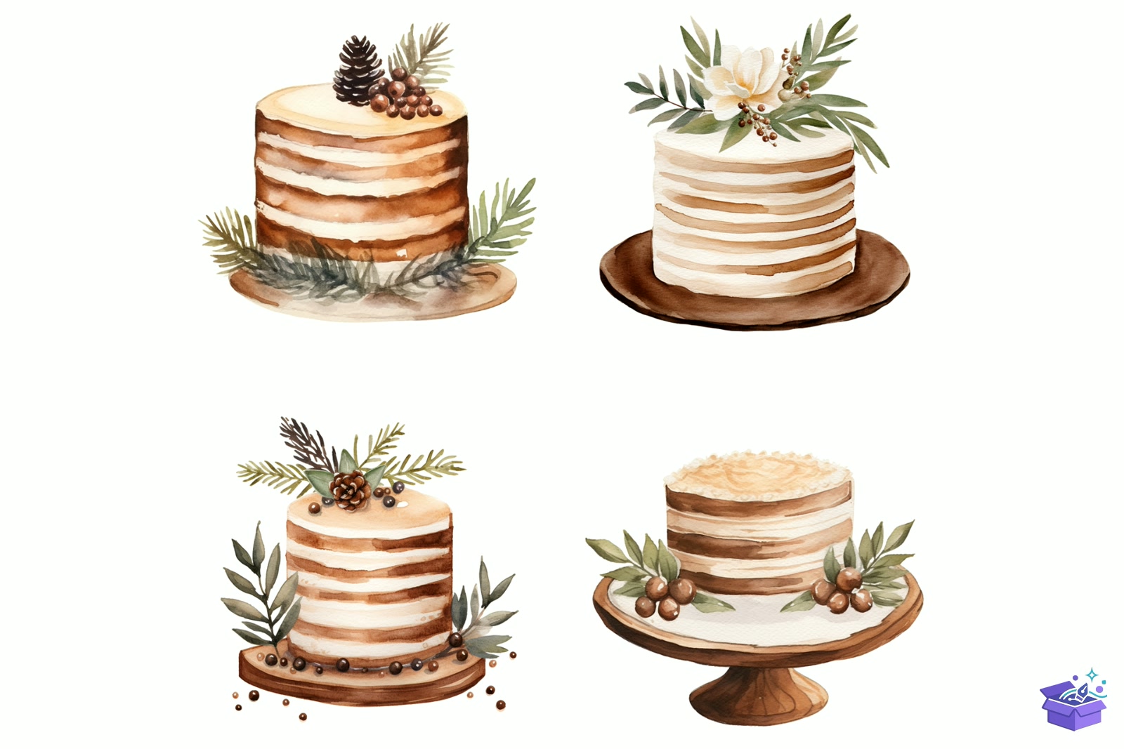 Prompt For Country Rustic Cakes - Lazer Kesim ve Çizim Dosyası (SVG, DXF, EPS, PNG) - detaylı önizleme 3