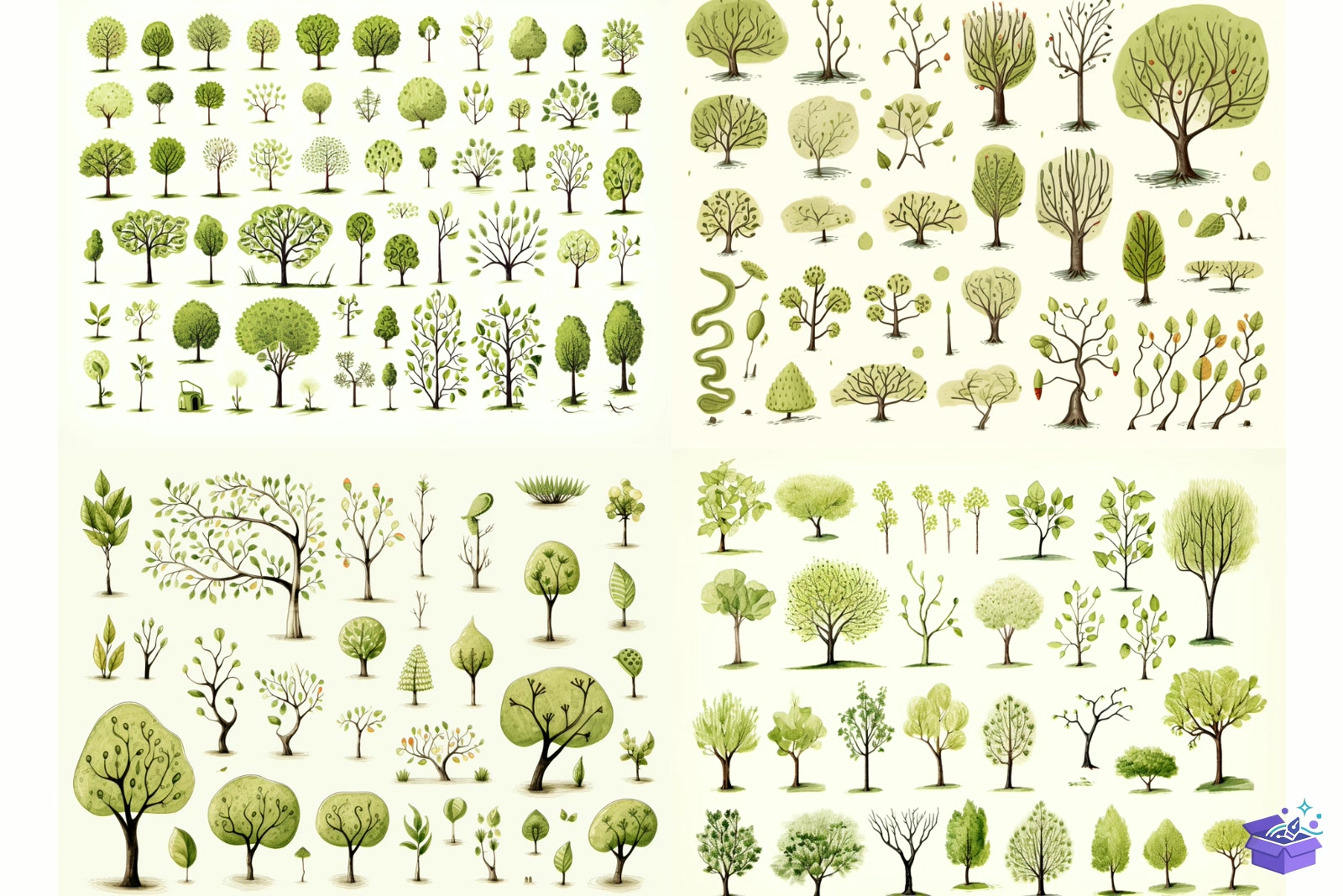 Prompt For Whimsical Trees - Lazer Kesim ve Çizim Dosyası (SVG, DXF, EPS, PNG) - detaylı önizleme 5