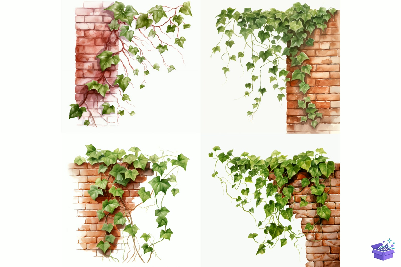 Prompt For Watercolor Ivy - Lazer Kesim ve Çizim Dosyası (SVG, DXF, EPS, PNG) - detaylı önizleme 5
