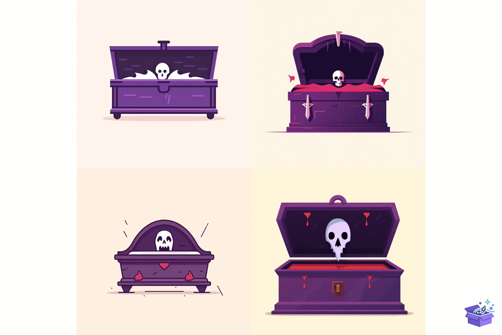 Prompt For Vampire Coffin - Lazer Kesim ve Çizim Dosyası (SVG, DXF, EPS, PNG) - detaylı önizleme 2