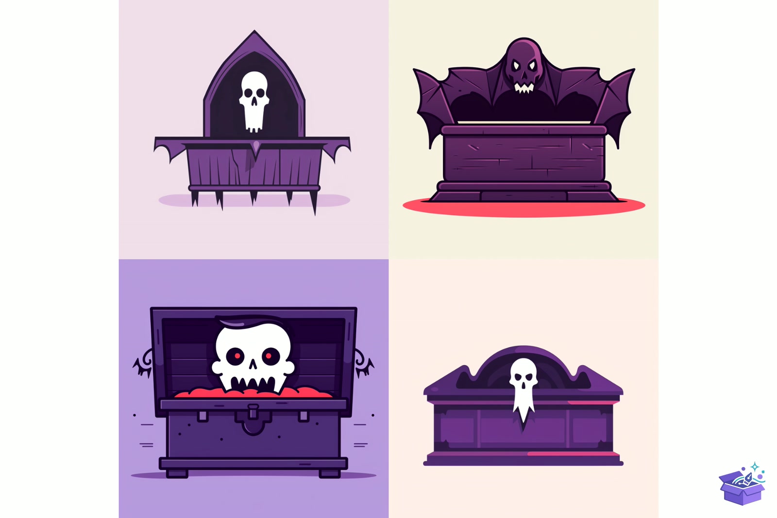 Prompt For Vampire Coffin - Lazer Kesim ve Çizim Dosyası (SVG, DXF, EPS, PNG) - detaylı önizleme 6
