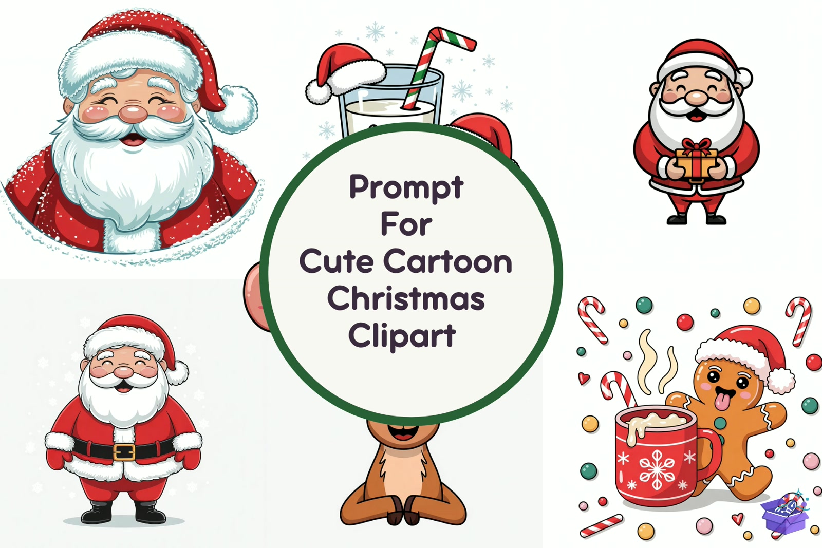 Cute Cartoon Yılbaşı - Lazer Kesim ve Çizim Dosyası (SVG, DXF, EPS, PNG) - Vektörler & SVG İndir (DXF, SVG, EPS)