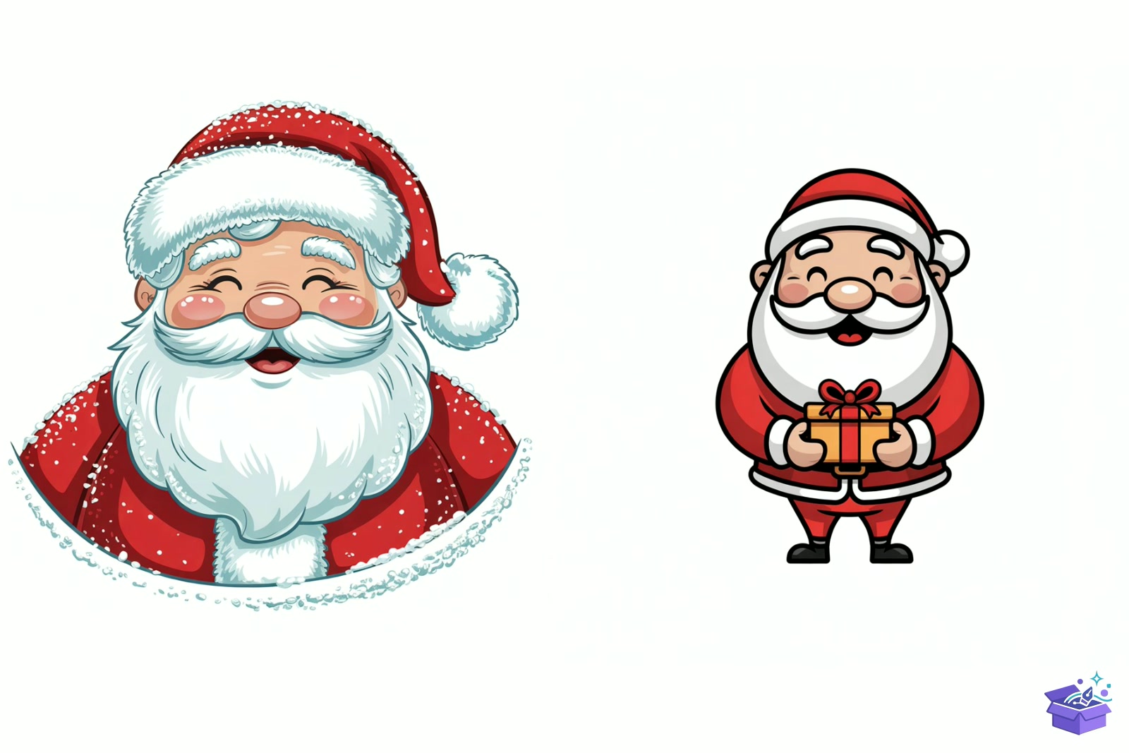 Cute Cartoon Yılbaşı - Lazer Kesim ve Çizim Dosyası (SVG, DXF, EPS, PNG) - detaylı önizleme 2