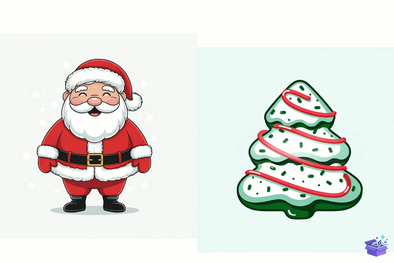 Cute Cartoon Yılbaşı - Lazer Kesim ve Çizim Dosyası (SVG, DXF, EPS, PNG) - detaylı önizleme 3