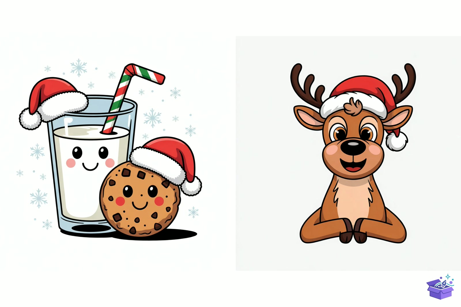 Cute Cartoon Yılbaşı - Lazer Kesim ve Çizim Dosyası (SVG, DXF, EPS, PNG) - detaylı önizleme 4