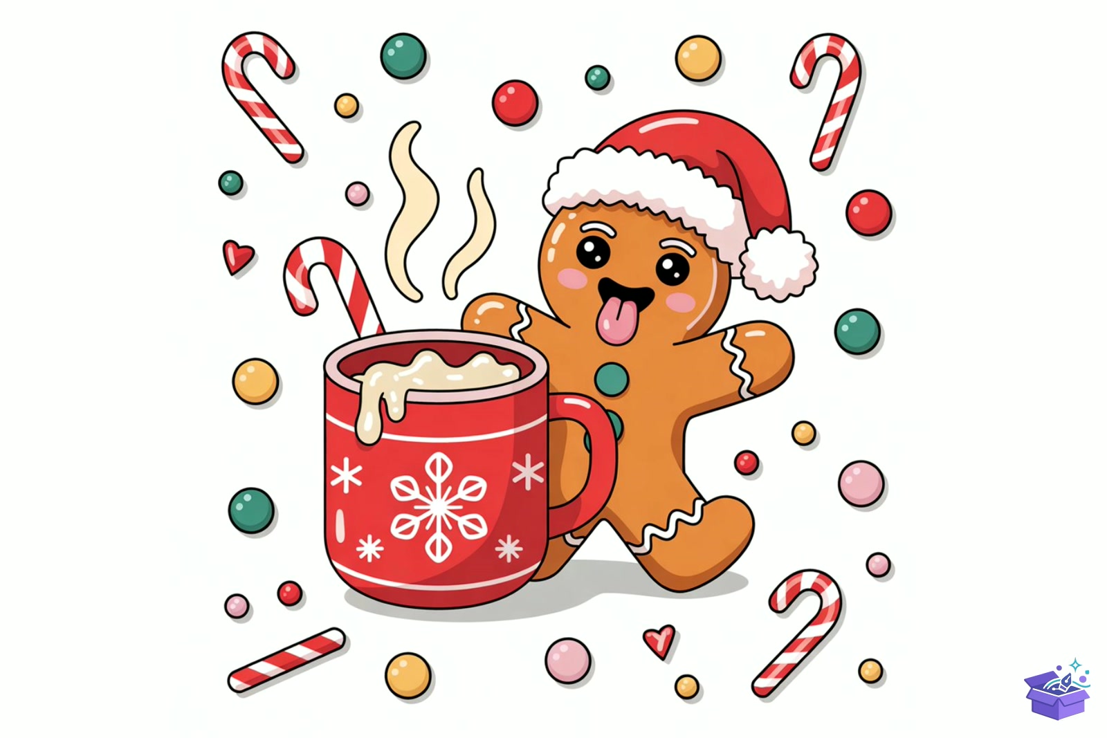 Cute Cartoon Yılbaşı - Lazer Kesim ve Çizim Dosyası (SVG, DXF, EPS, PNG) - detaylı önizleme 5