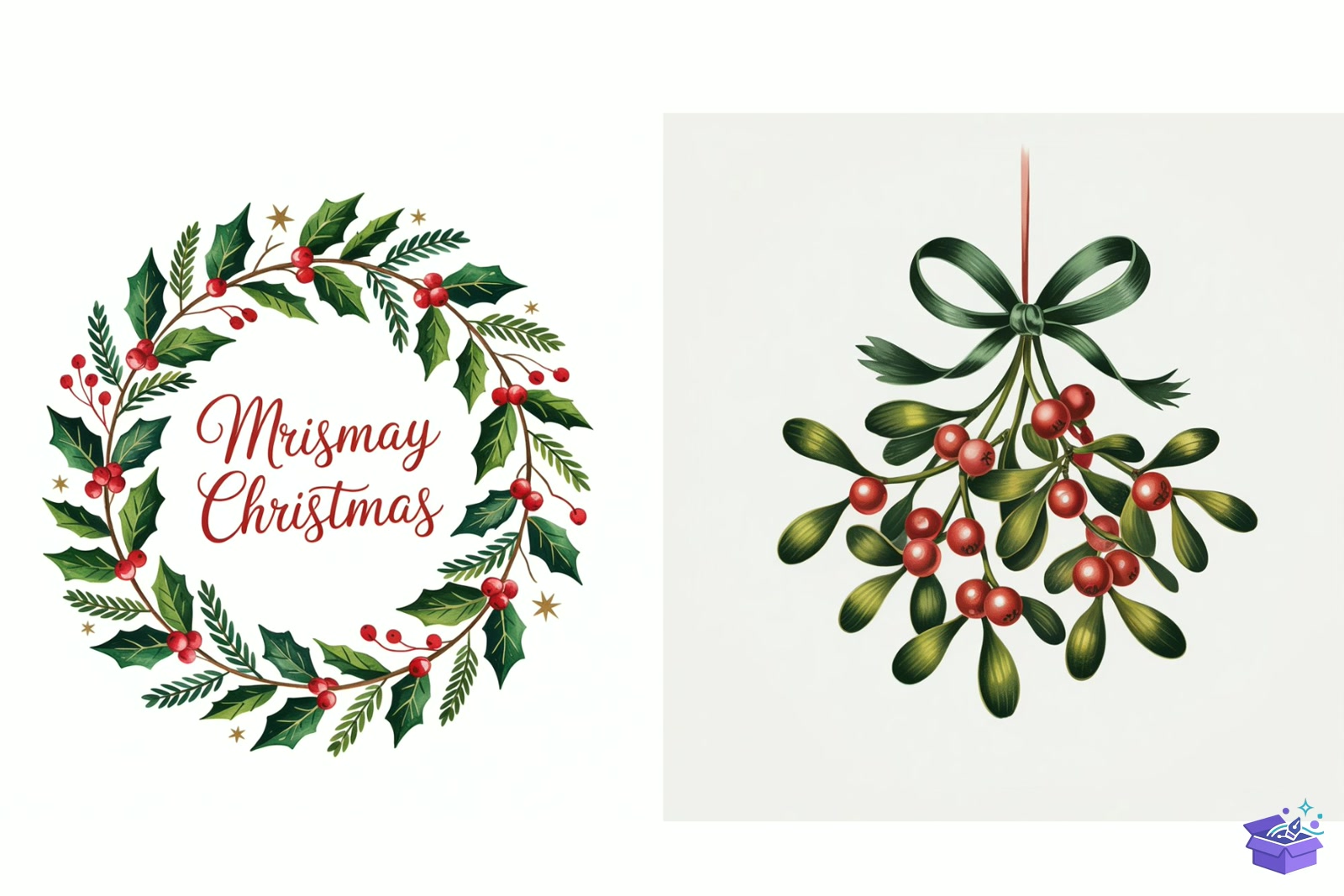 Prompt For Cute Holly Yılbaşı - Lazer Kesim ve Çizim Dosyası (SVG, DXF, EPS, PNG) - detaylı önizleme 2