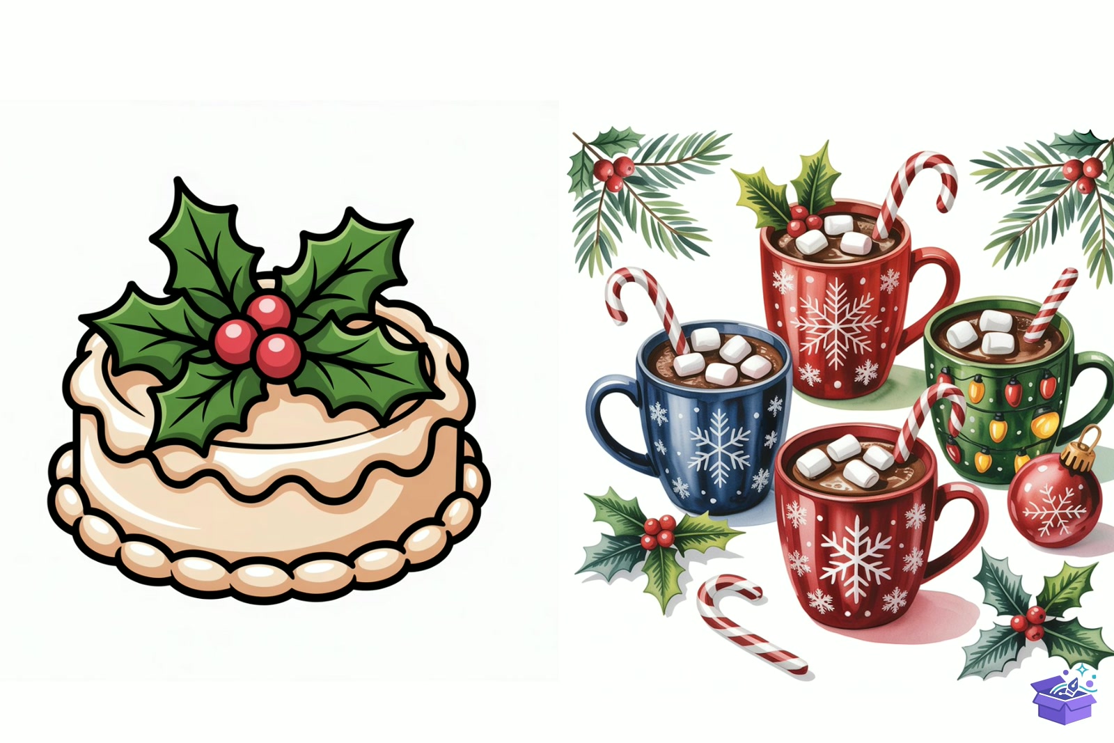 Prompt For Cute Holly Yılbaşı - Lazer Kesim ve Çizim Dosyası (SVG, DXF, EPS, PNG) - detaylı önizleme 4