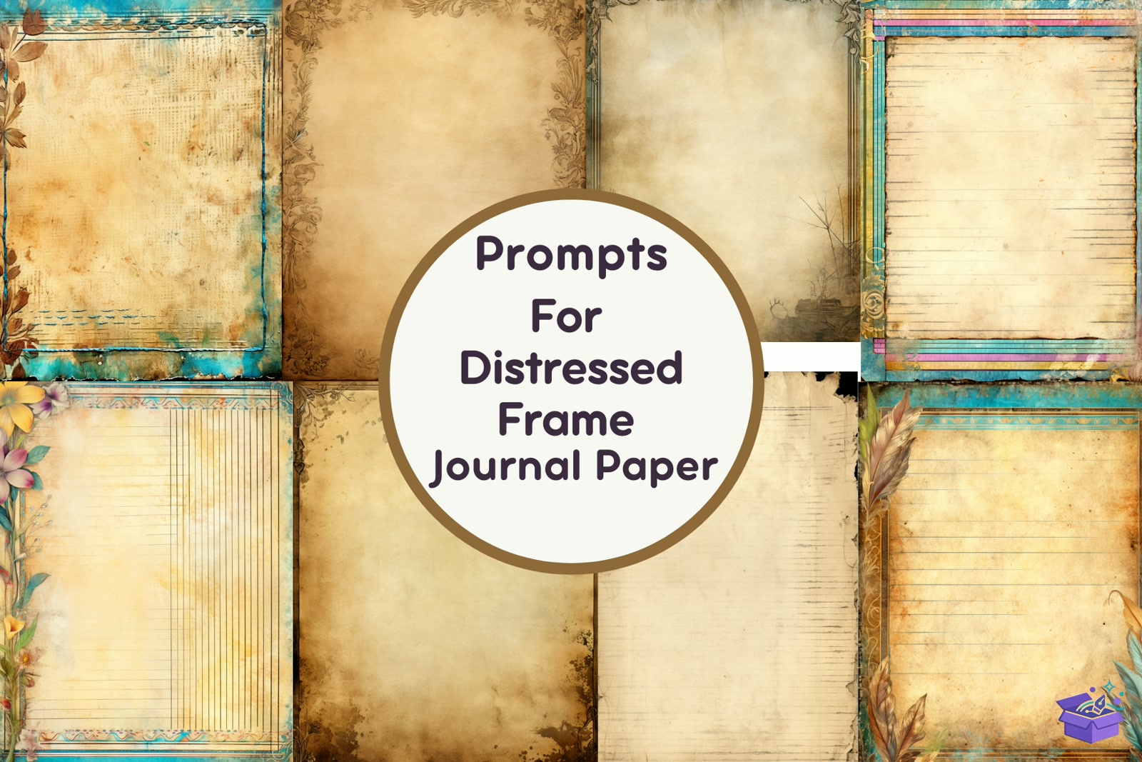 Prompt ForDistressed Çerçeve Journal Paper - Lazer Kesim ve Çizim Dosyası (SVG, DXF, EPS, PNG) - Vektörler & SVG İndir (DXF, SVG, EPS)