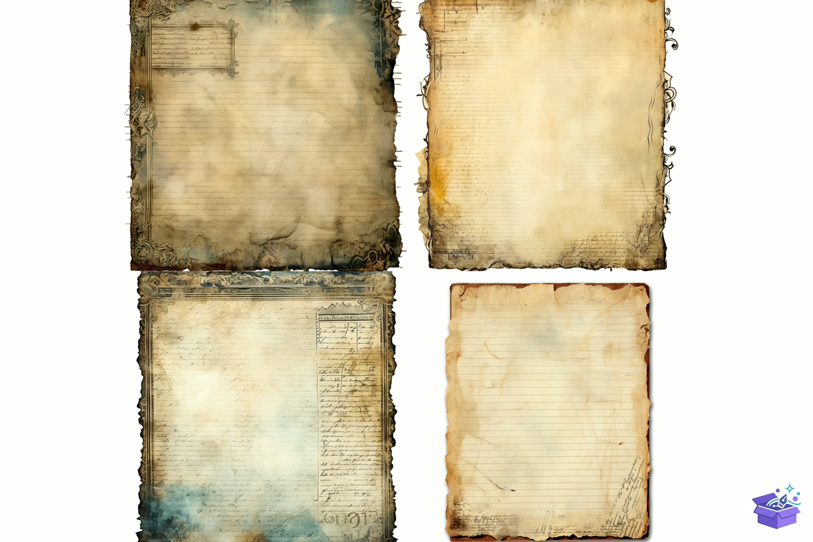 Prompt ForDistressed Çerçeve Journal Paper - Lazer Kesim ve Çizim Dosyası (SVG, DXF, EPS, PNG) - detaylı önizleme 3