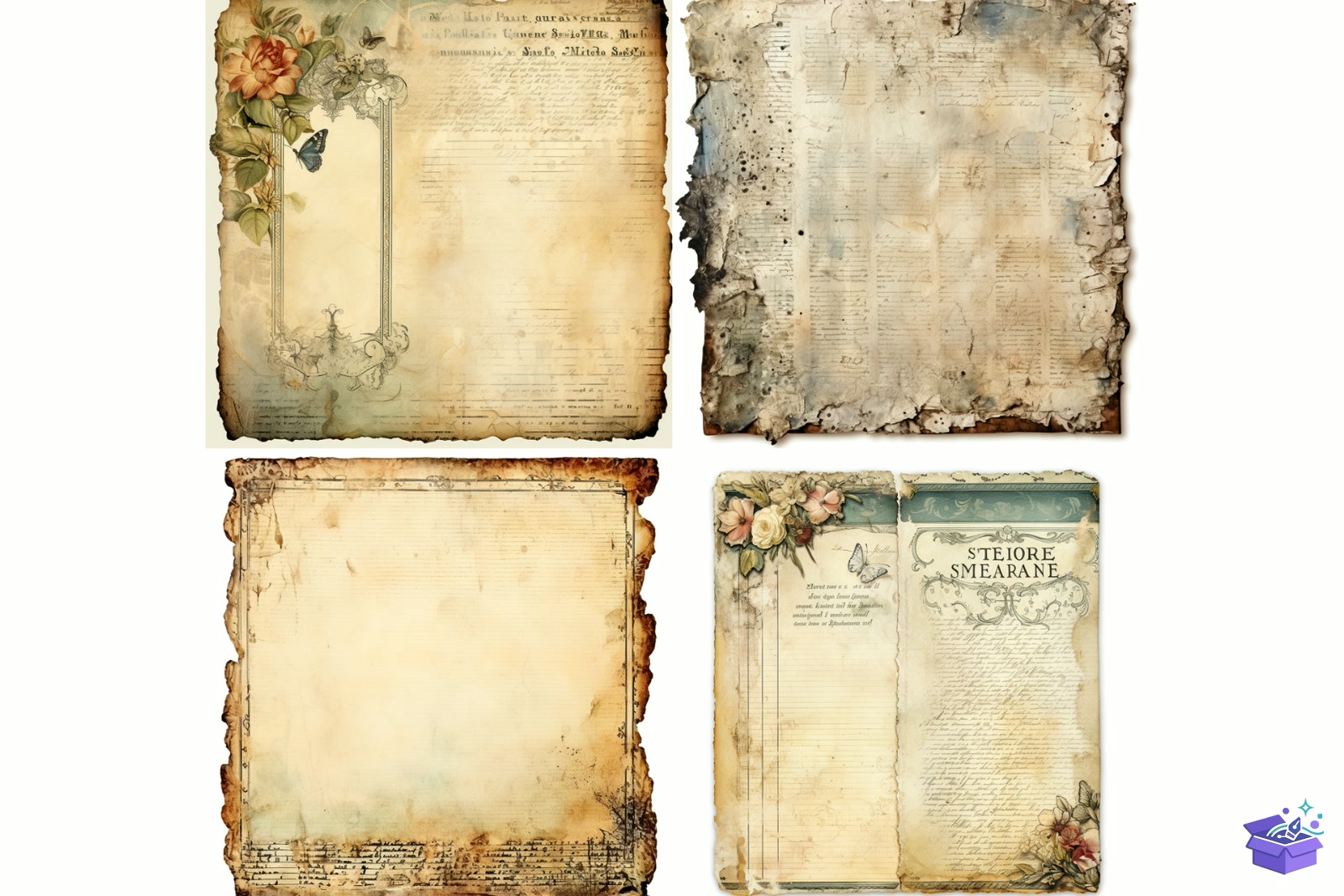 Prompt ForDistressed Çerçeve Journal Paper - Lazer Kesim ve Çizim Dosyası (SVG, DXF, EPS, PNG) - detaylı önizleme 6