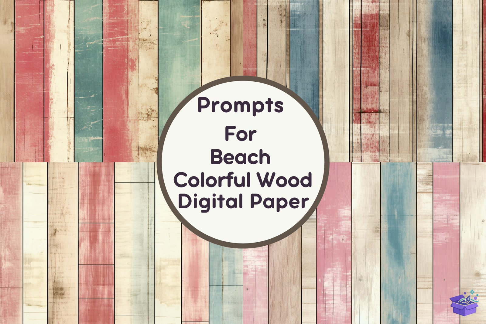 Beach Colorful Ahşap Digital Paper - Lazer Kesim ve Çizim Dosyası (SVG, DXF, EPS, PNG) - Vektörler & SVG İndir (DXF, SVG, EPS)
