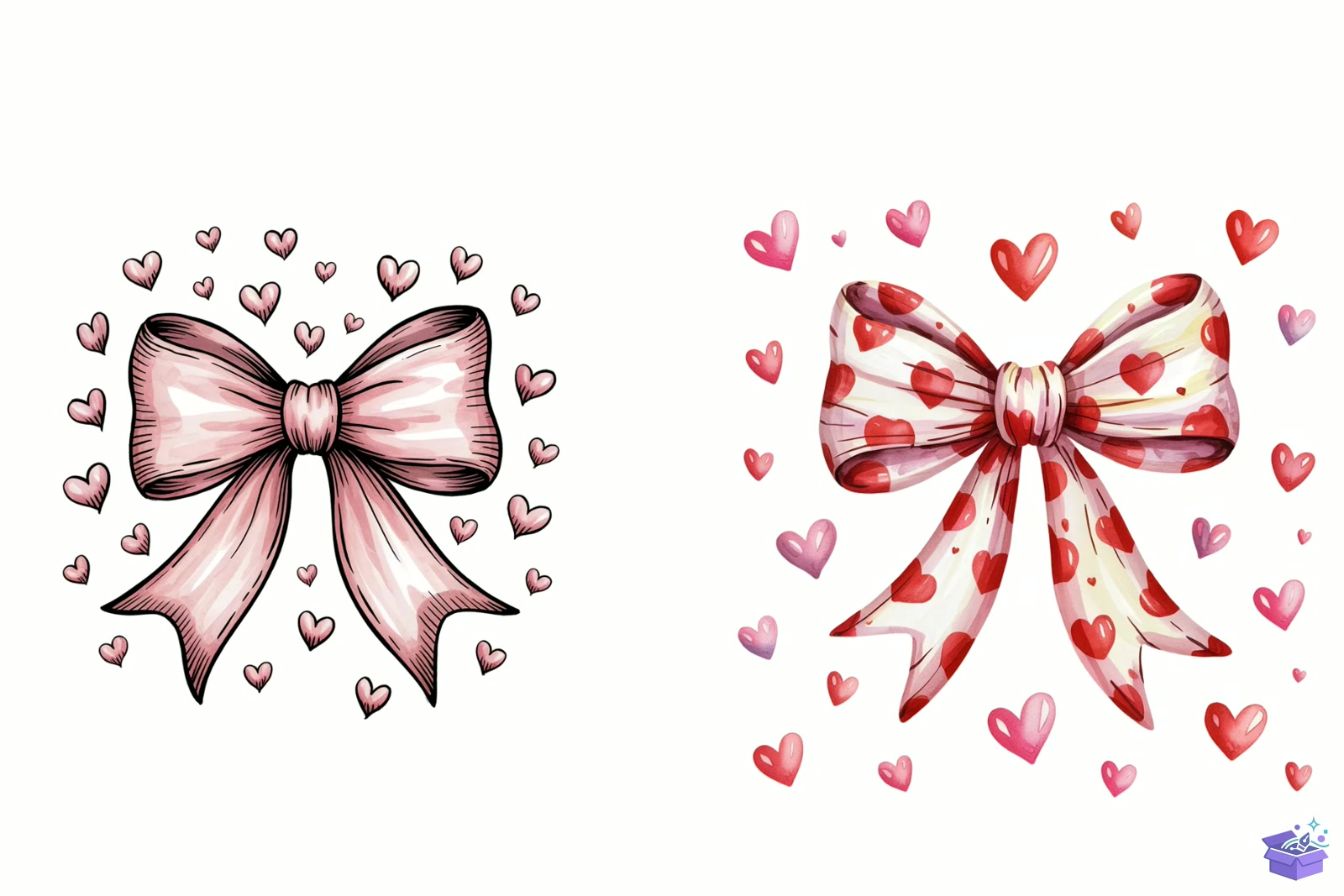 Prompt For Valentine Bow - DTF & Süblimasyon Baskı Tasarımı (SVG, DXF, EPS, PNG) - detaylı önizleme 2