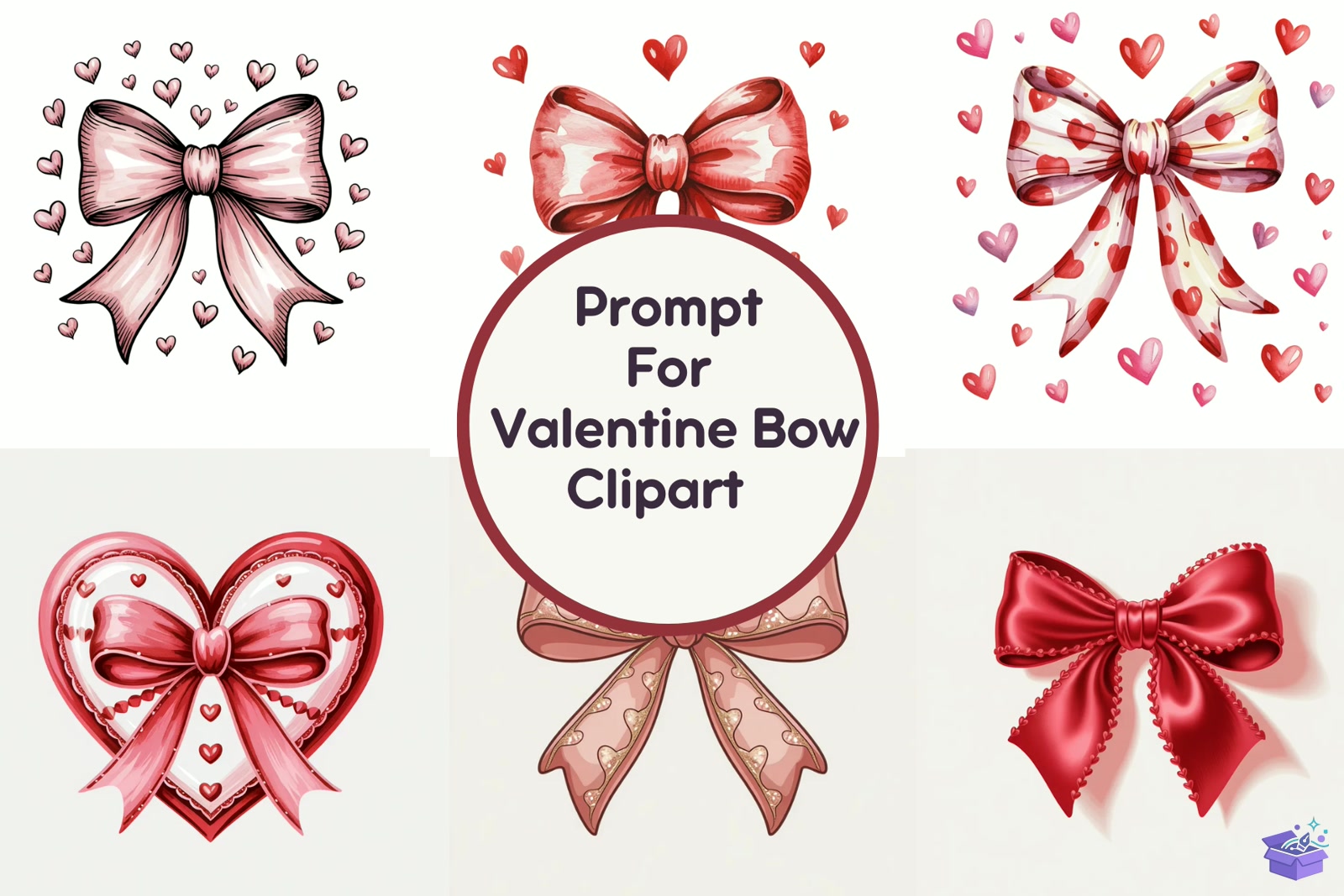 Prompt For Valentine Bow - DTF & Süblimasyon Baskı Tasarımı (SVG, DXF, EPS, PNG) - detaylı önizleme 5