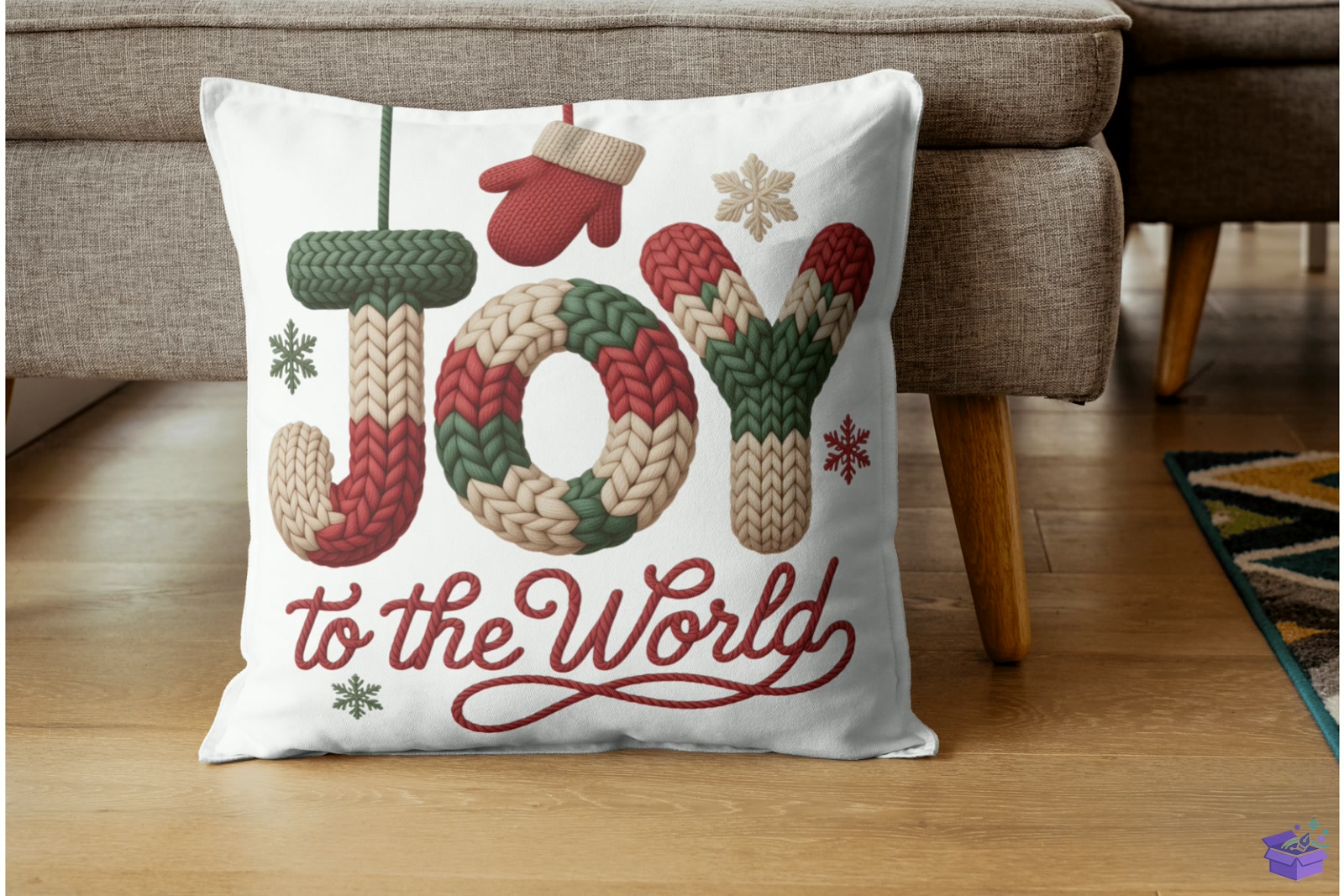 Knitted Cheer: Joy To The World - El İşi ve Kesim Dosyası (SVG, DXF, EPS, PNG) - detaylı önizleme 3