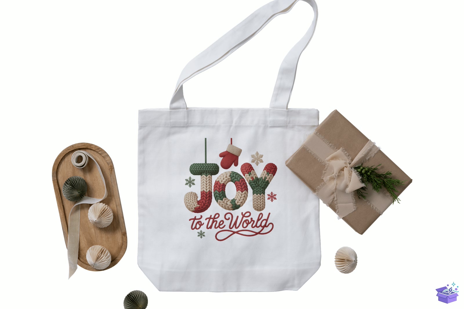 Knitted Cheer: Joy To The World - El İşi ve Kesim Dosyası (SVG, DXF, EPS, PNG) - detaylı önizleme 4
