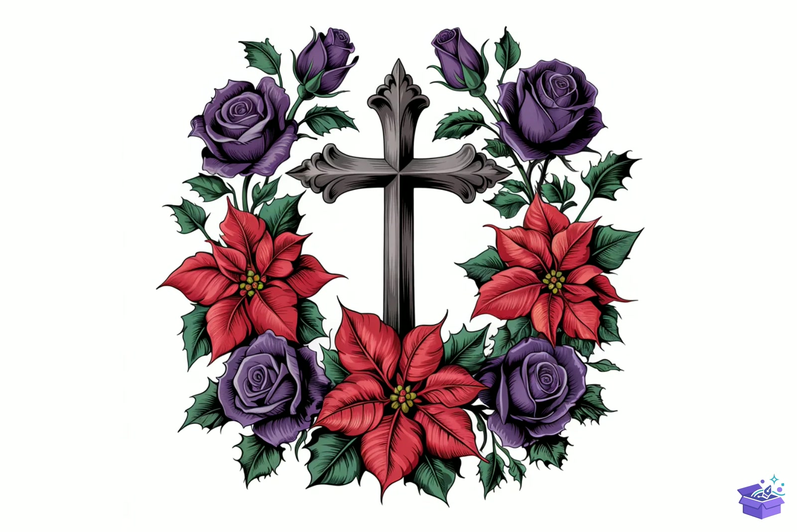 Gothic Love Valentine's Day - Lazer Kesim ve Çizim Dosyası (SVG, DXF, EPS, PNG) - detaylı önizleme 4