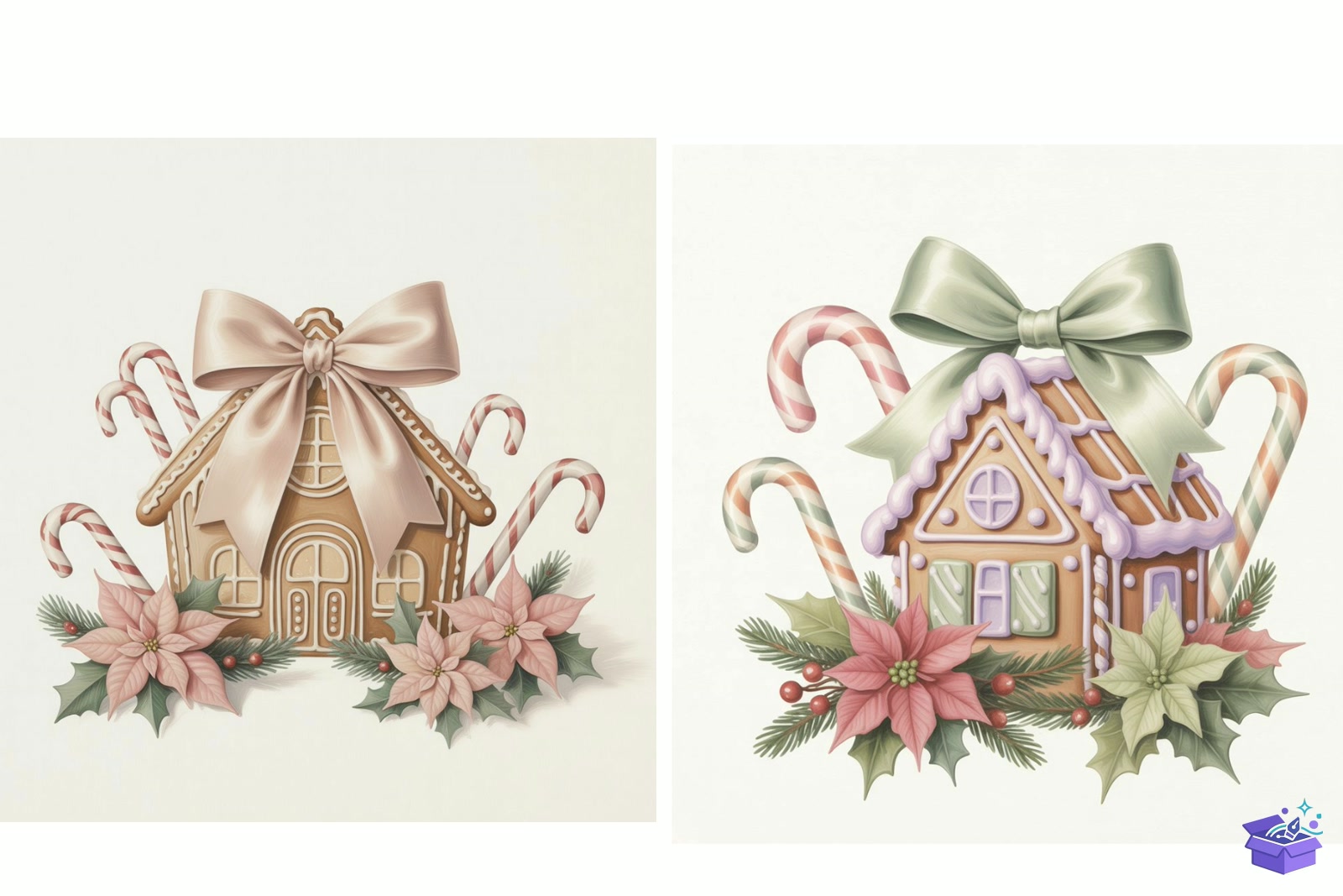Pink Yılbaşı Gingerbread - Lazer Kesim ve Çizim Dosyası (SVG, DXF, EPS, PNG) - detaylı önizleme 3
