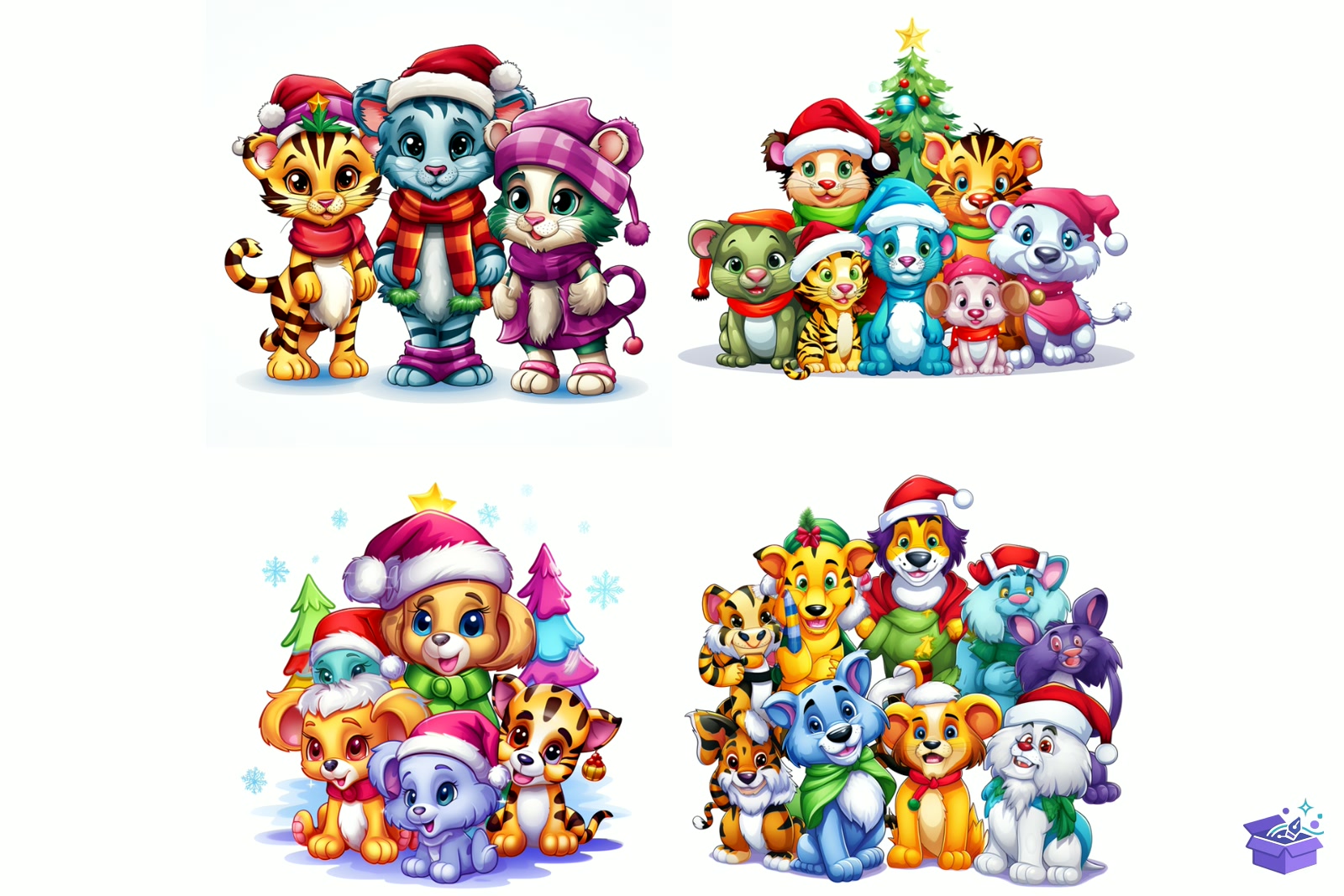 Happy New Year Animal - Lazer Kesim ve Çizim Dosyası (SVG, DXF, EPS, PNG) - detaylı önizleme 2