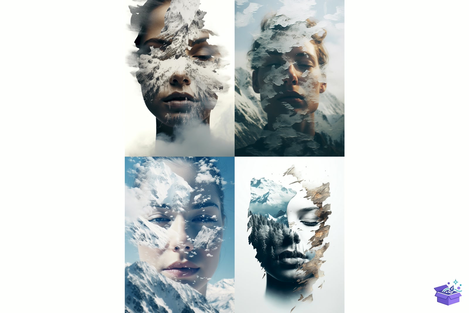 Prompt For Double Exposure - Lazer Kesim ve Çizim Dosyası (SVG, DXF, EPS, PNG) - detaylı önizleme 4