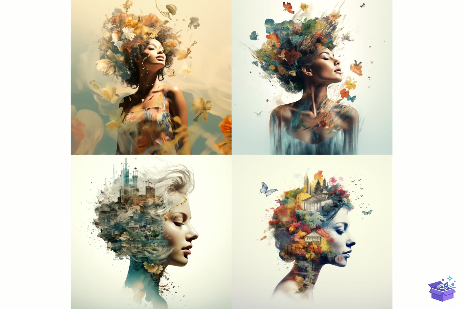 Prompt For Double Exposure - Lazer Kesim ve Çizim Dosyası (SVG, DXF, EPS, PNG) - detaylı önizleme 5