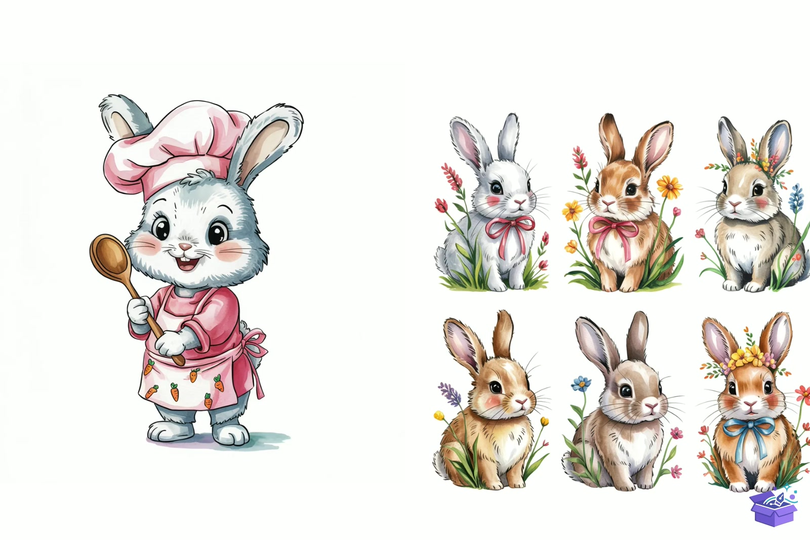 Prompt For Bunny - Lazer Kesim ve Çizim Dosyası (SVG, DXF, EPS, PNG) - detaylı önizleme 4