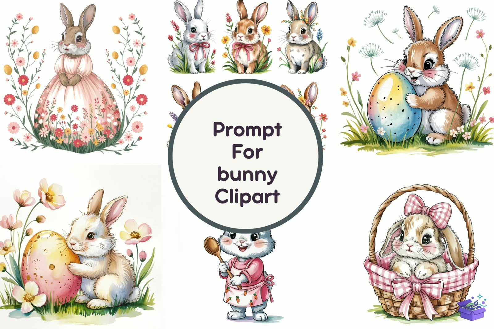Prompt For Bunny - Lazer Kesim ve Çizim Dosyası (SVG, DXF, EPS, PNG) - detaylı önizleme 5
