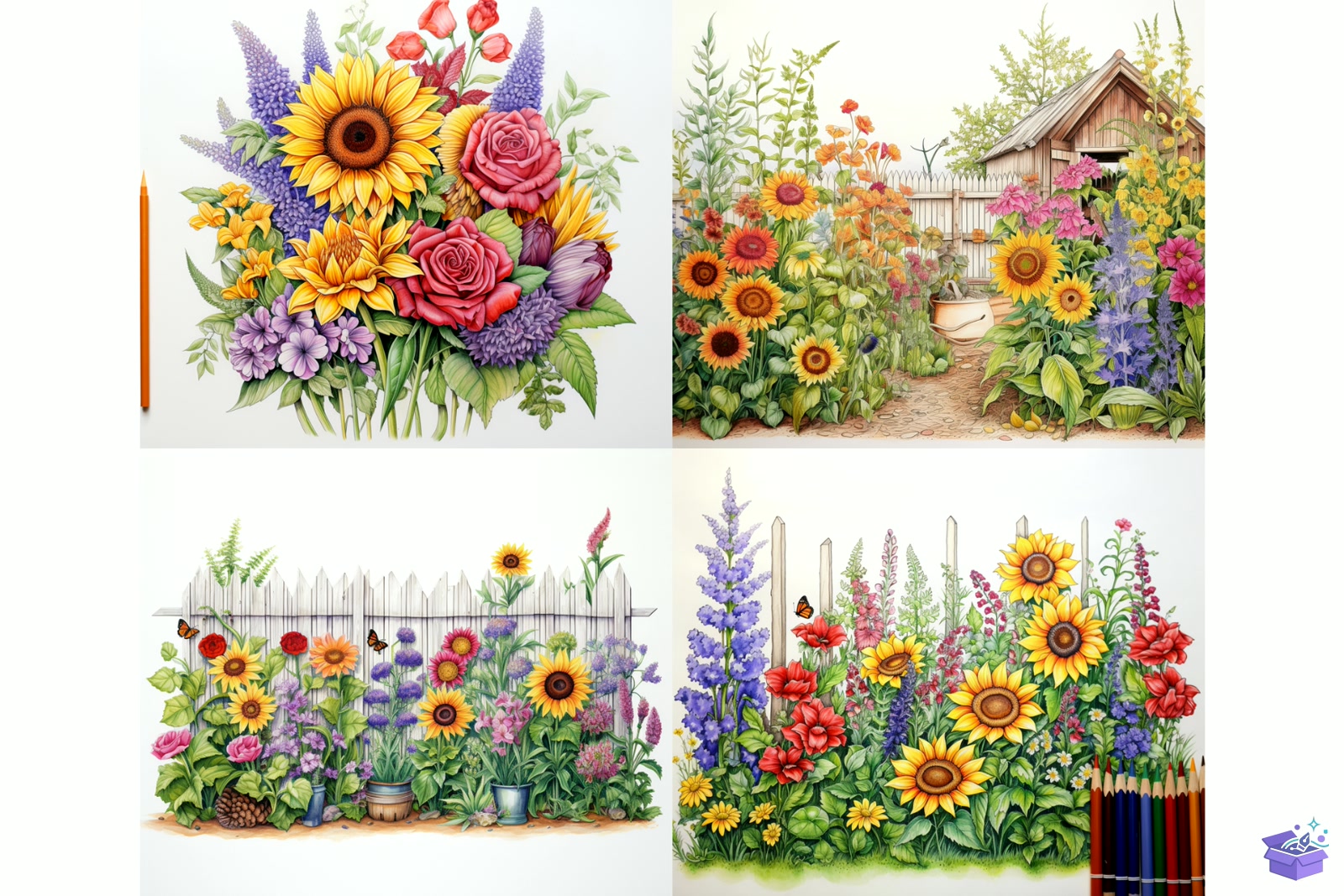 Prompt For Çiçek Garden Süblimasyon Baskı - DTF & Süblimasyon Baskı Tasarımı (SVG, DXF, EPS, PNG) - detaylı önizleme 3