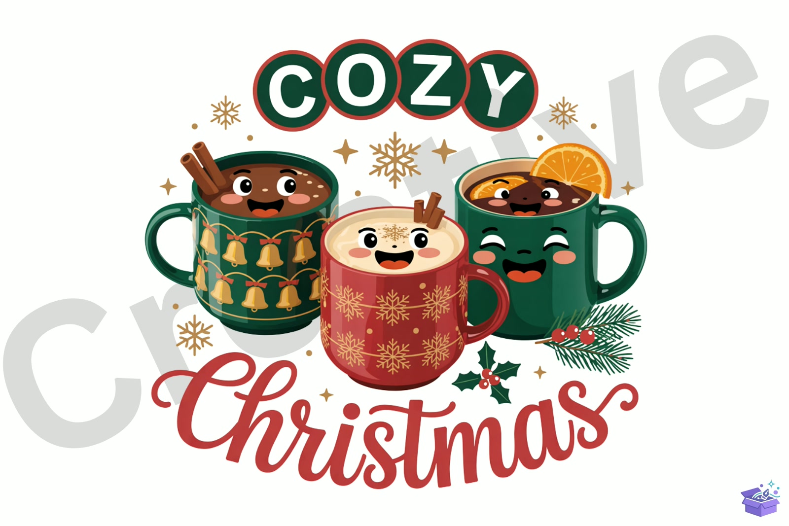 Cozy Yılbaşı Vibe - Tişört Baskı Tasarımı (SVG, DXF, EPS, PNG) - Vektörler & SVG İndir (DXF, SVG, EPS)