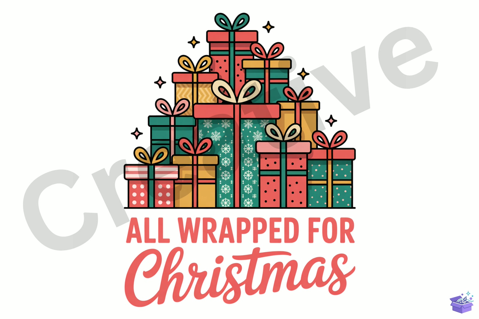 Yılbaşı Gift Süblimasyon Baskı - DTF & Süblimasyon Baskı Tasarımı (SVG, DXF, EPS, PNG) - detaylı önizleme 6
