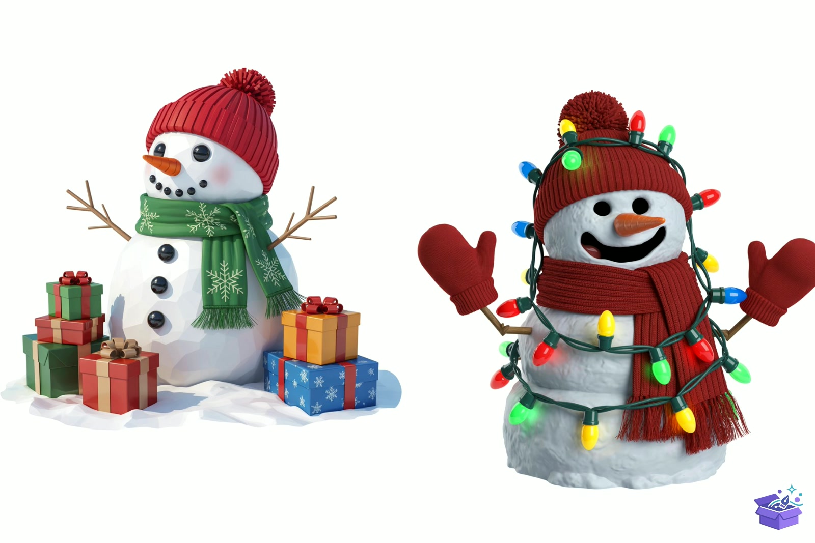 Quirky Yılbaşı Snowman - Lazer Kesim ve Çizim Dosyası (SVG, DXF, EPS, PNG) - detaylı önizleme 5