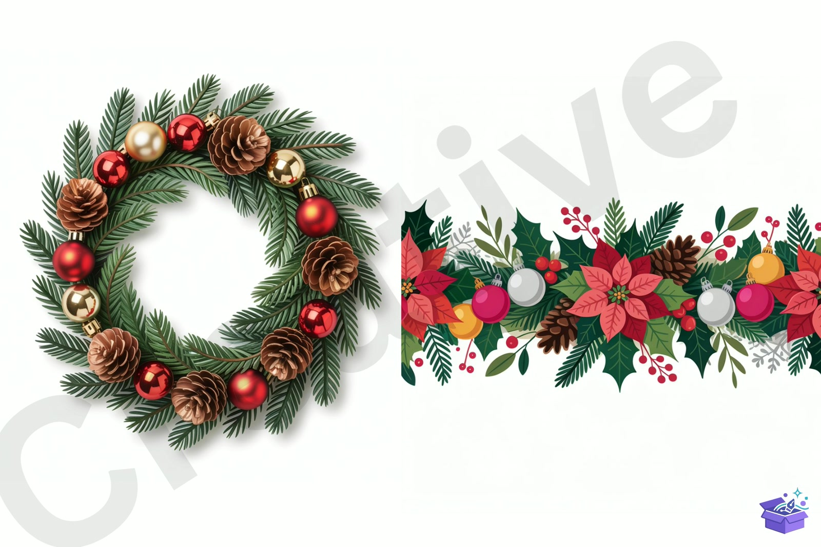 Prompt For Yılbaşı Garland Decoration - Lazer Kesim ve Çizim Dosyası (SVG, DXF, EPS, PNG) - detaylı önizleme 3