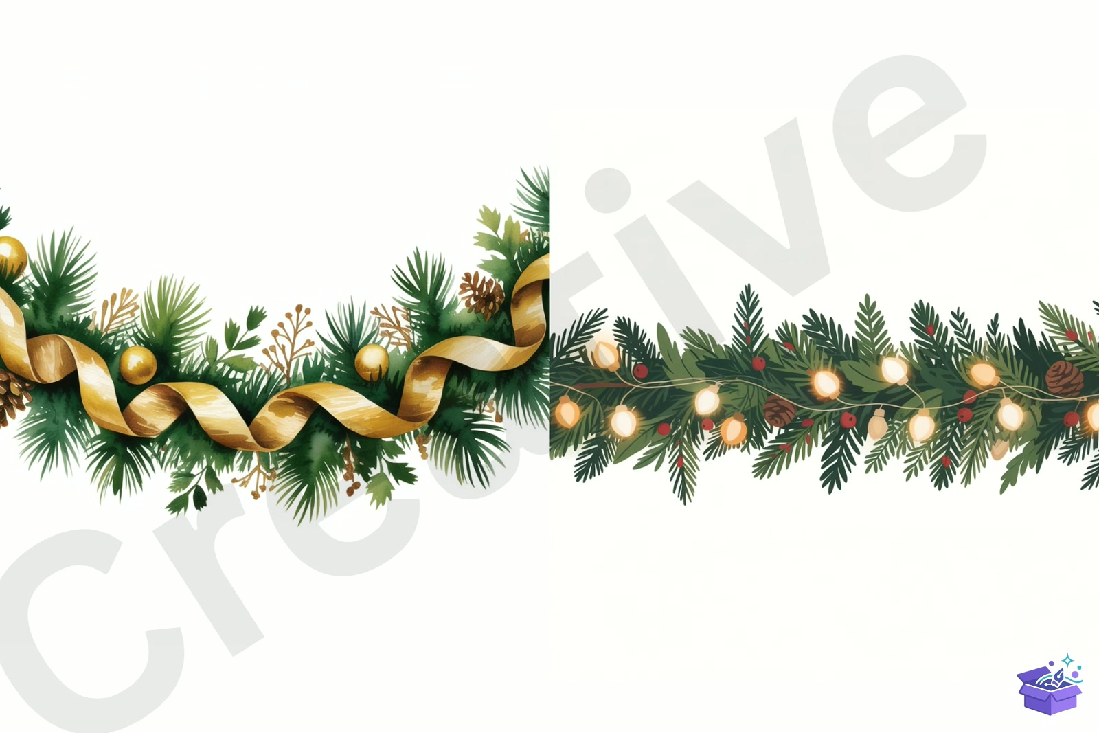 Prompt For Yılbaşı Garland Decoration - Lazer Kesim ve Çizim Dosyası (SVG, DXF, EPS, PNG) - detaylı önizleme 4
