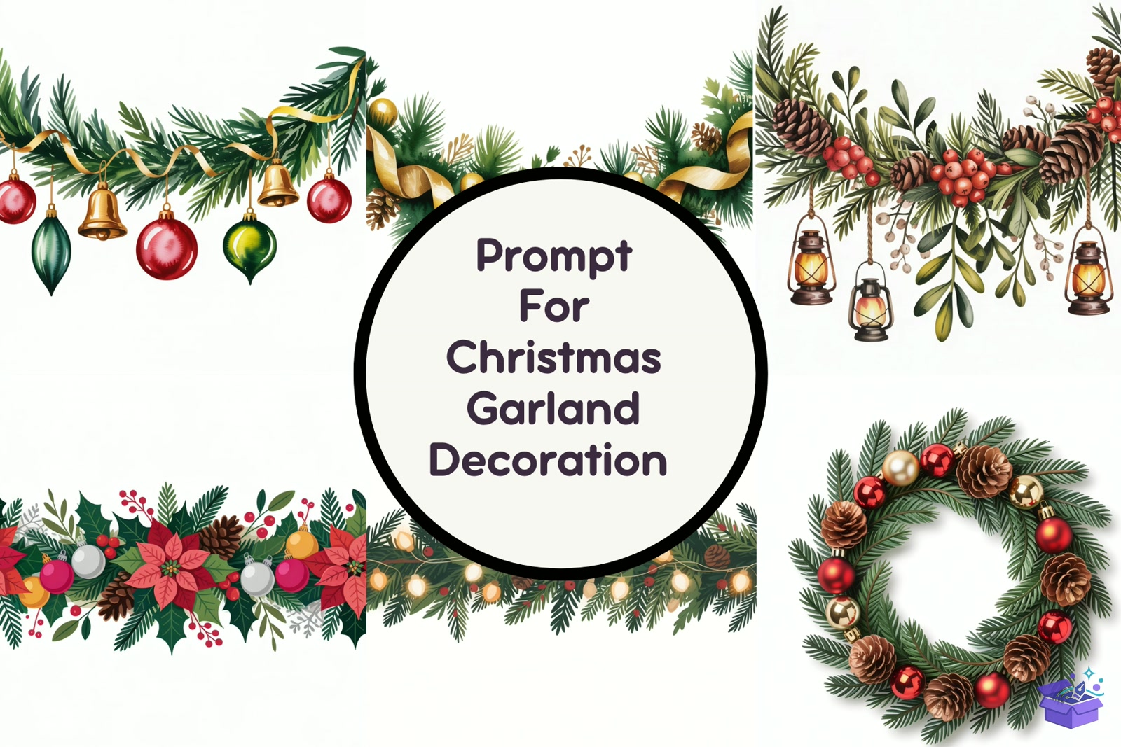 Prompt For Yılbaşı Garland Decoration - Lazer Kesim ve Çizim Dosyası (SVG, DXF, EPS, PNG) - detaylı önizleme 5