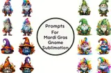 Mardi Gras Cücesi Tasarımı - Clipart Seti (PDF) - detaylı önizleme 1