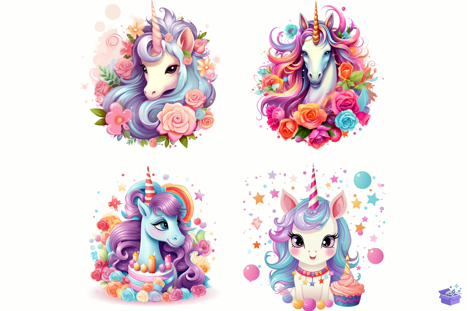 Prompt Unicorn Theme Cakes Süblimasyon Baskı - DTF & Süblimasyon Baskı Tasarımı (SVG, DXF, EPS, PNG) - detaylı önizleme 2