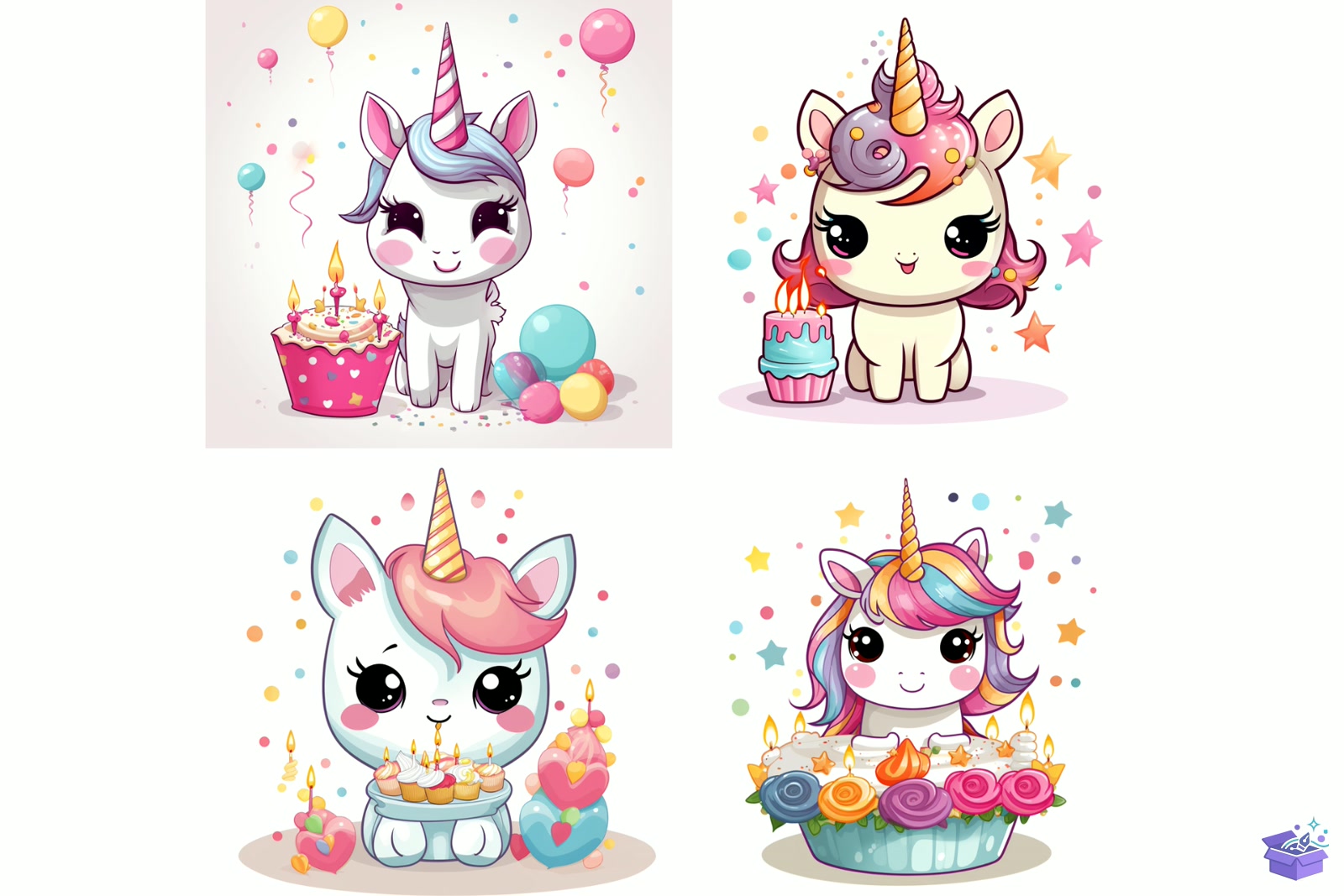 Prompt Unicorn Theme Cakes Süblimasyon Baskı - DTF & Süblimasyon Baskı Tasarımı (SVG, DXF, EPS, PNG) - detaylı önizleme 6