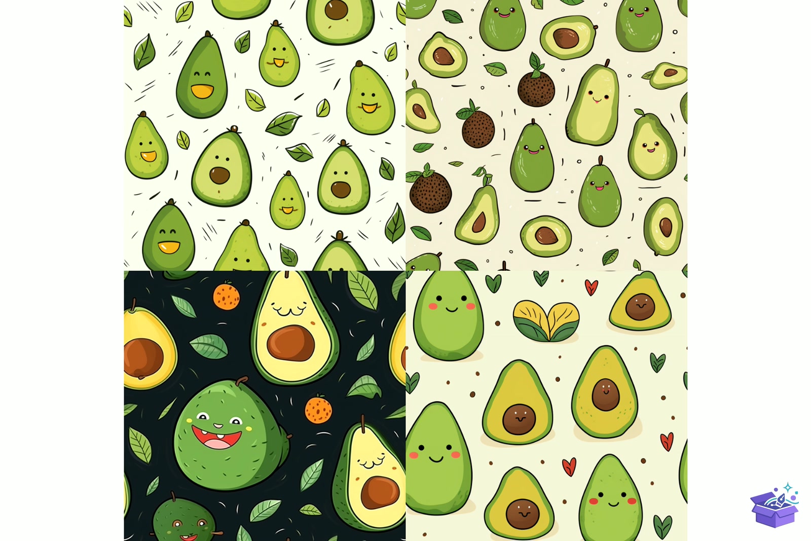 Prompt For Avocado Seamless Desen - Lazer Kesim ve Çizim Dosyası (SVG, DXF, EPS, PNG) - detaylı önizleme 2