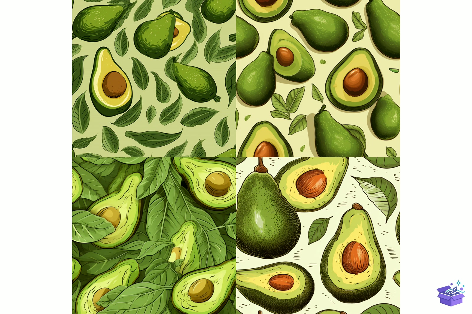 Prompt For Avocado Seamless Desen - Lazer Kesim ve Çizim Dosyası (SVG, DXF, EPS, PNG) - detaylı önizleme 4