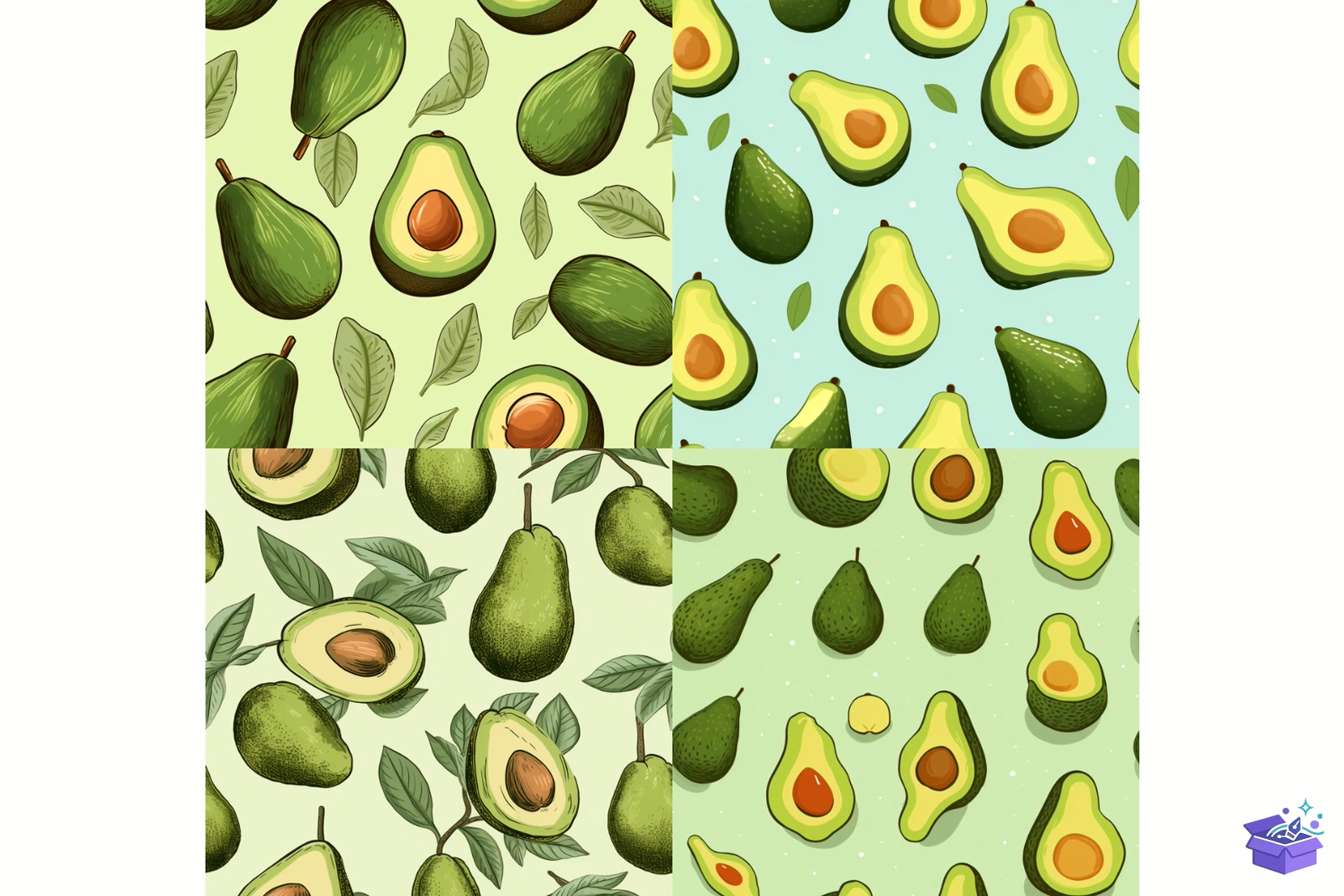 Prompt For Avocado Seamless Desen - Lazer Kesim ve Çizim Dosyası (SVG, DXF, EPS, PNG) - detaylı önizleme 6