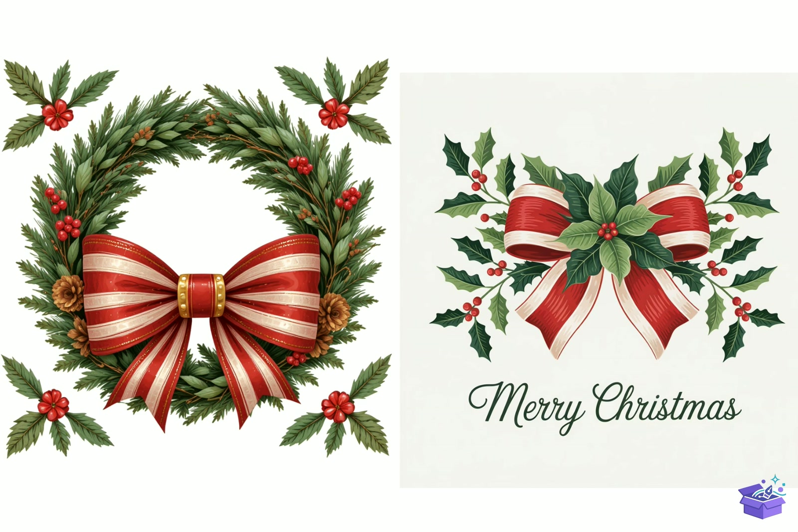 Red Coquette Yılbaşı Bow - Lazer Kesim ve Çizim Dosyası (SVG, DXF, EPS, PNG) - detaylı önizleme 3