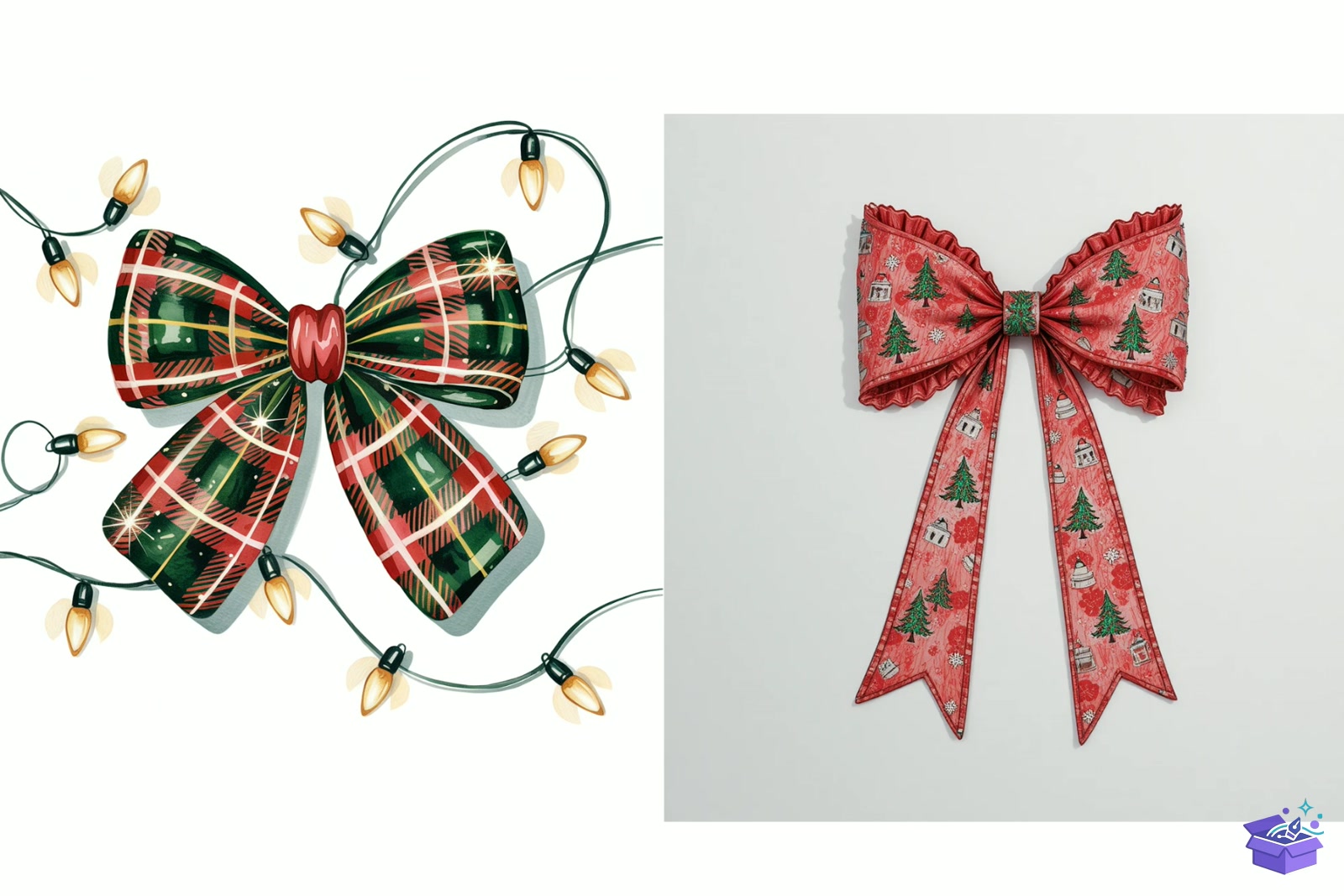 Red Coquette Yılbaşı Bow - Lazer Kesim ve Çizim Dosyası (SVG, DXF, EPS, PNG) - detaylı önizleme 4