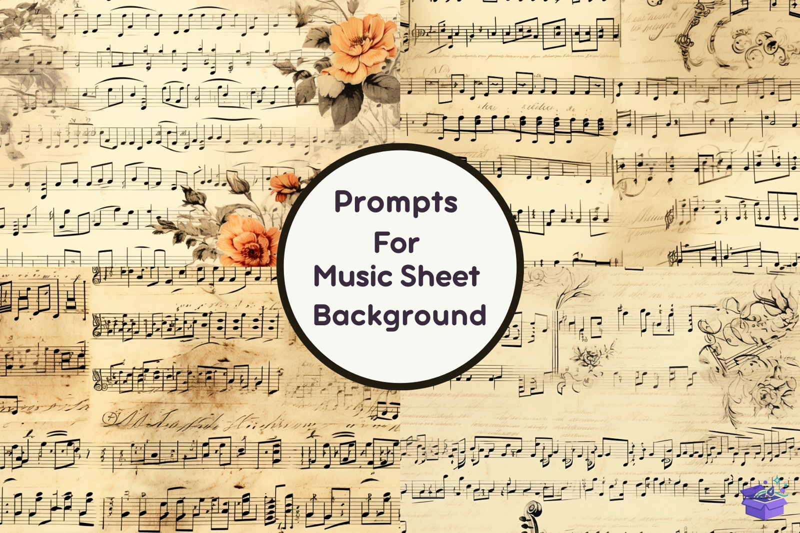 Prompt For Music Sheet Backgrounds - Lazer Kesim ve Çizim Dosyası (SVG, DXF, EPS, PNG) - Vektörler & SVG İndir (DXF, SVG, EPS)