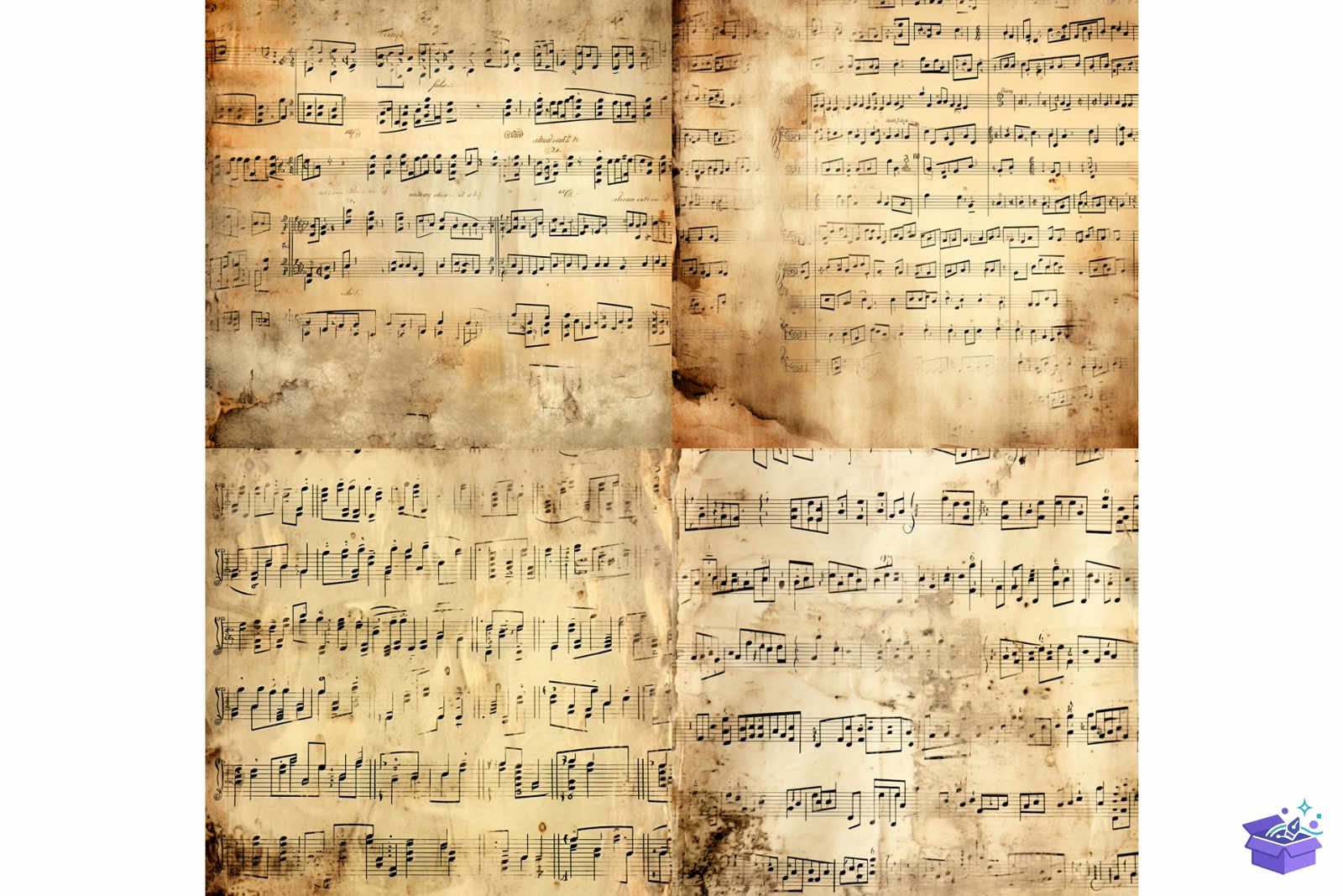 Prompt For Music Sheet Backgrounds - Lazer Kesim ve Çizim Dosyası (SVG, DXF, EPS, PNG) - detaylı önizleme 4