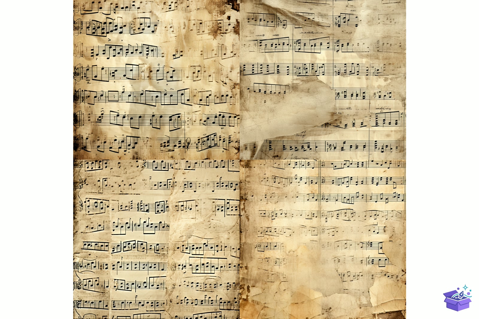 Prompt For Music Sheet Backgrounds - Lazer Kesim ve Çizim Dosyası (SVG, DXF, EPS, PNG) - detaylı önizleme 5