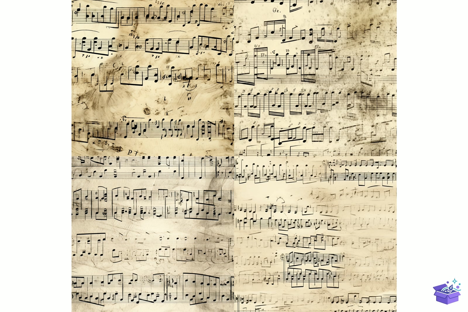 Prompt For Music Sheet Backgrounds - Lazer Kesim ve Çizim Dosyası (SVG, DXF, EPS, PNG) - detaylı önizleme 6
