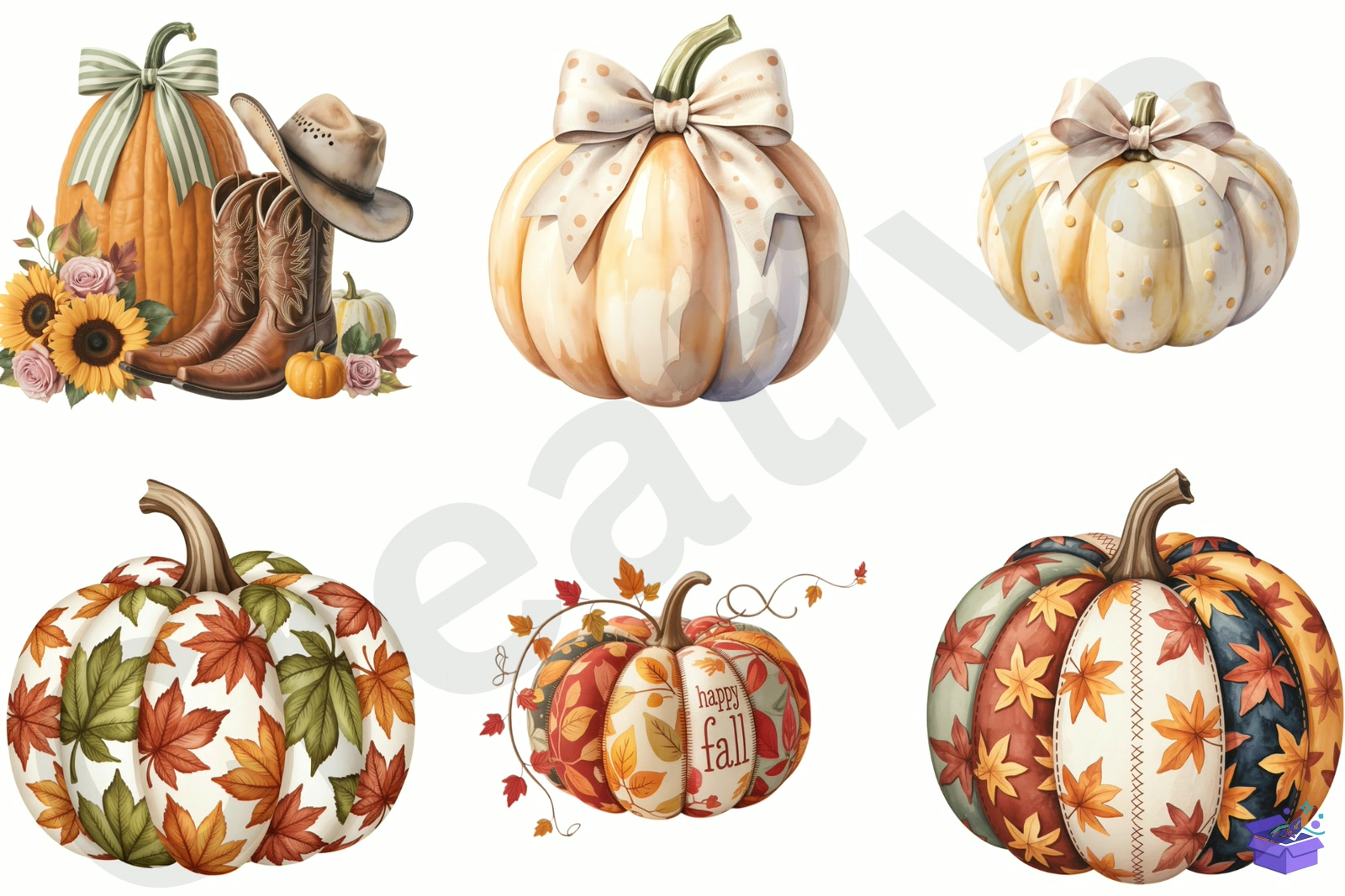 Fall Pumpkin - Lazer Kesim ve Çizim Dosyası (SVG, DXF, EPS, PNG) - detaylı önizleme 2