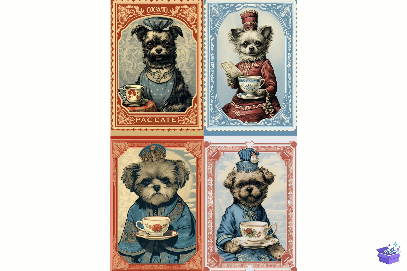 Prompt For Köpek Vintage Stamp - Lazer Kesim ve Çizim Dosyası (SVG, DXF, EPS, PNG) - detaylı önizleme 4