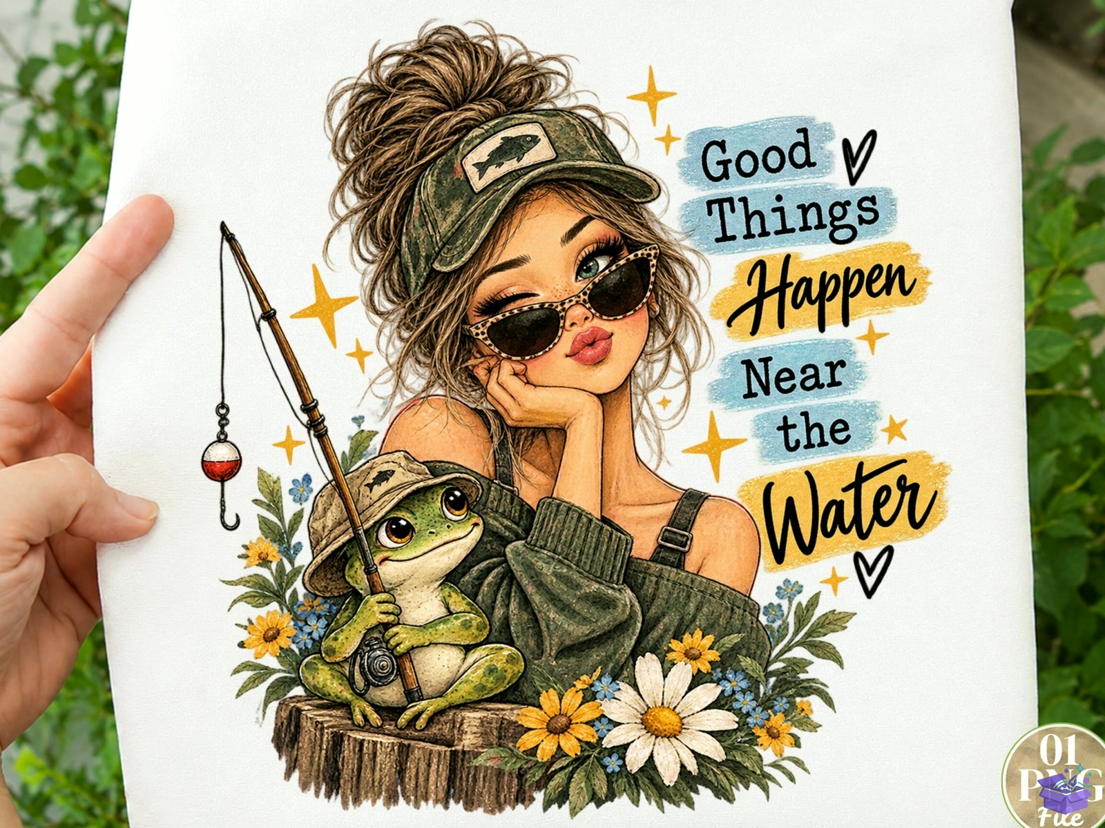 Good Things Happen Near The Water PNG F - DTF & Süblimasyon Baskı Tasarımı (SVG, DXF, EPS, PNG) - detaylı önizleme 2